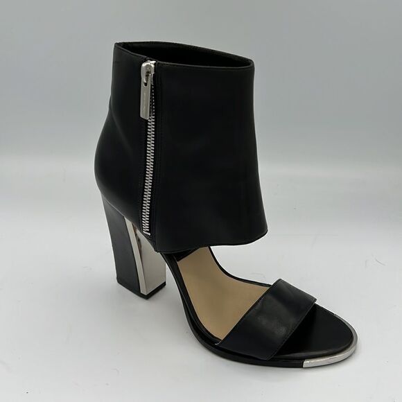 Mira Duma for Michael Kors Collection Black Side Zipper Leather U.S. 8/ EU 38 - Picture 12 of 13